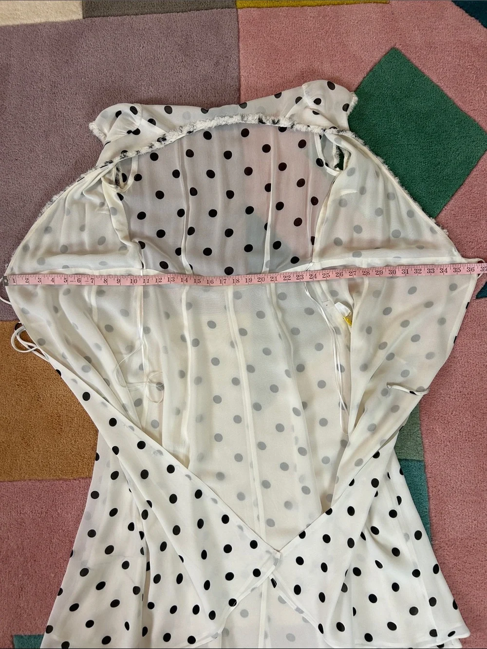 Reformation Gwenyth White | White Wrap Dress w/ Black Polka Dots Small Size 4-6 - Picture 12 of 17